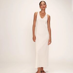 NWT Grace & Mila REVEUSE LONG ECRU LACE DRESS XS